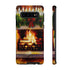 Candles on the Hearth Decorated for Christmas - Impact Resistant Phone Case Samsung Galaxy S10 Matte